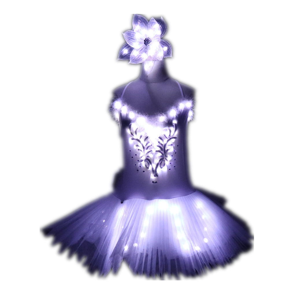 باليه Lulian Gree Strap Leale Ballet LED Skhau Tuttu Tuter Lube Swe Luman LDED Lump Cothoe لأعلى الملابس المضيئة