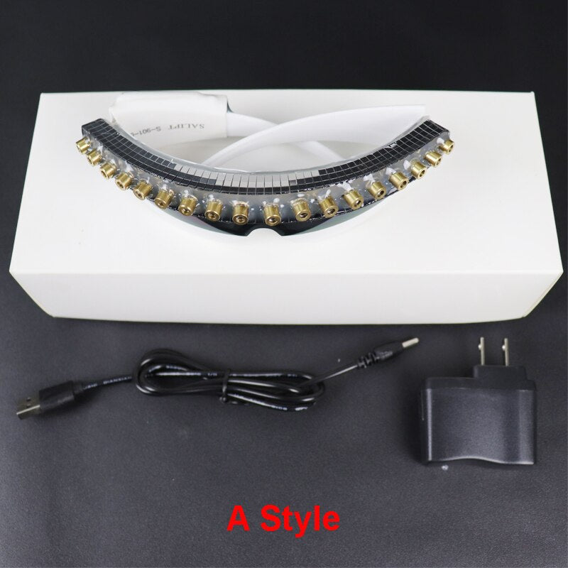 650nm rote Laserbrille Party LED Sonnenbrille 18pcs Laser Zustrom von Menschen Bühne blinkendes Glas Gogo Show Supplies