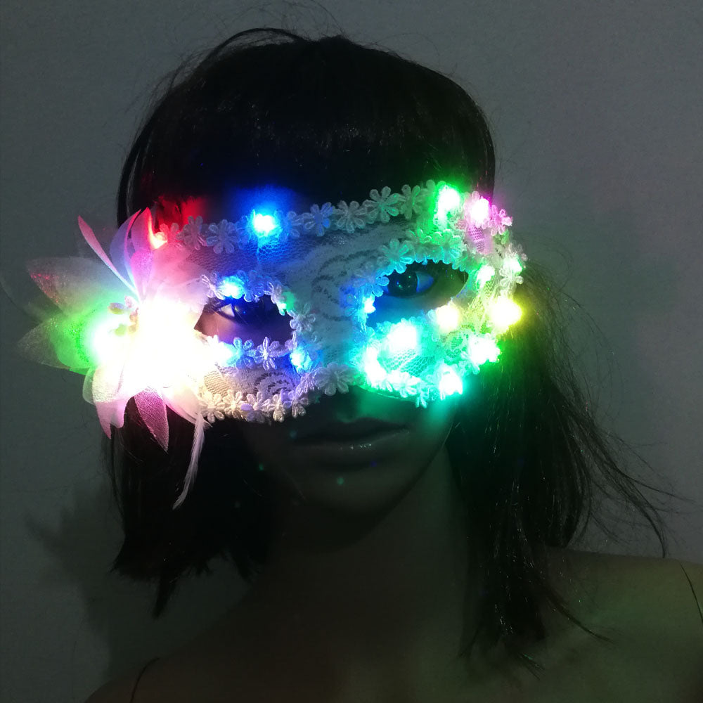 Máscara de fantasmas encendida CONDUCIDA CONDUJO máscara de la señal de luz para Víspera de todos los Santos partido de la mascarada Cosplay asustadizo máscara luminosa