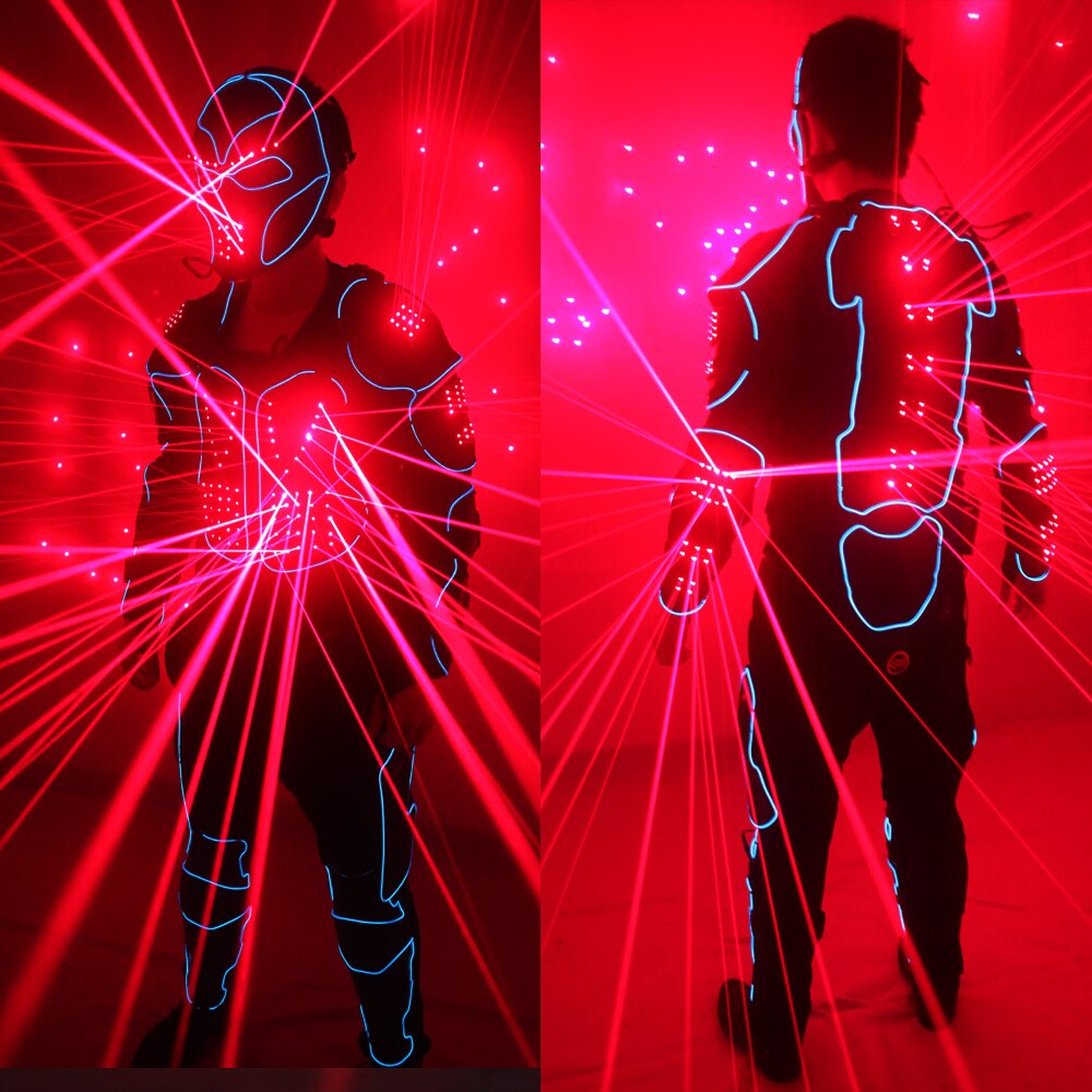 Le cause di robot laser, il panciotto laser rosso ha CONDOTTO vestiti, EL Wire che arde la mostra di talento americana di causa