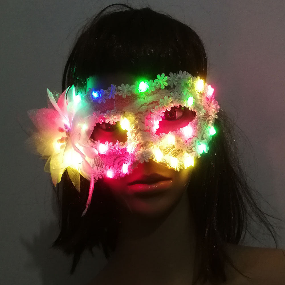 Máscara de fantasmas encendida CONDUCIDA CONDUJO máscara de la señal de luz para Víspera de todos los Santos partido de la mascarada Cosplay asustadizo máscara luminosa
