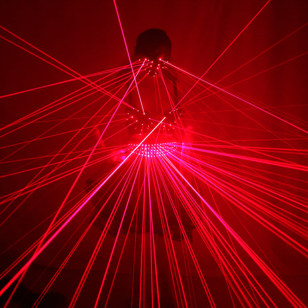 Lady Abbigliamento Laser Reggiseno e cintura Laser Laser rosso per night club Led da donna luminoso Vestito laser Show