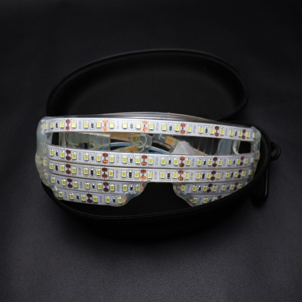 Neues Design LED Licht Emittierende Kostüme LED Leuchtende Brille Handschuhe Bühne Requisiten für Kinder Geburtstagsgeschenk
