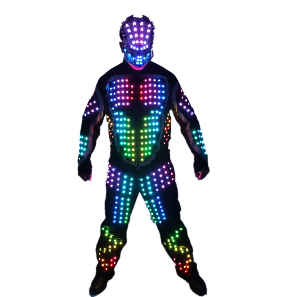 Digital LED Luminous Armor Light Up Jacket Glowing Costumes Suit Bar Nightclub Party Performance Costume Parade Float Decoration