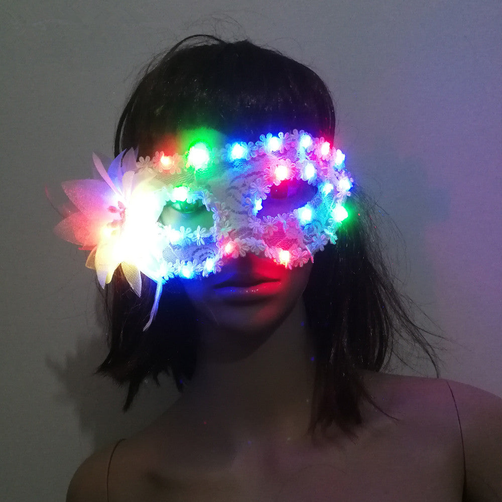 Máscara de fantasmas encendida CONDUCIDA CONDUJO máscara de la señal de luz para Víspera de todos los Santos partido de la mascarada Cosplay asustadizo máscara luminosa