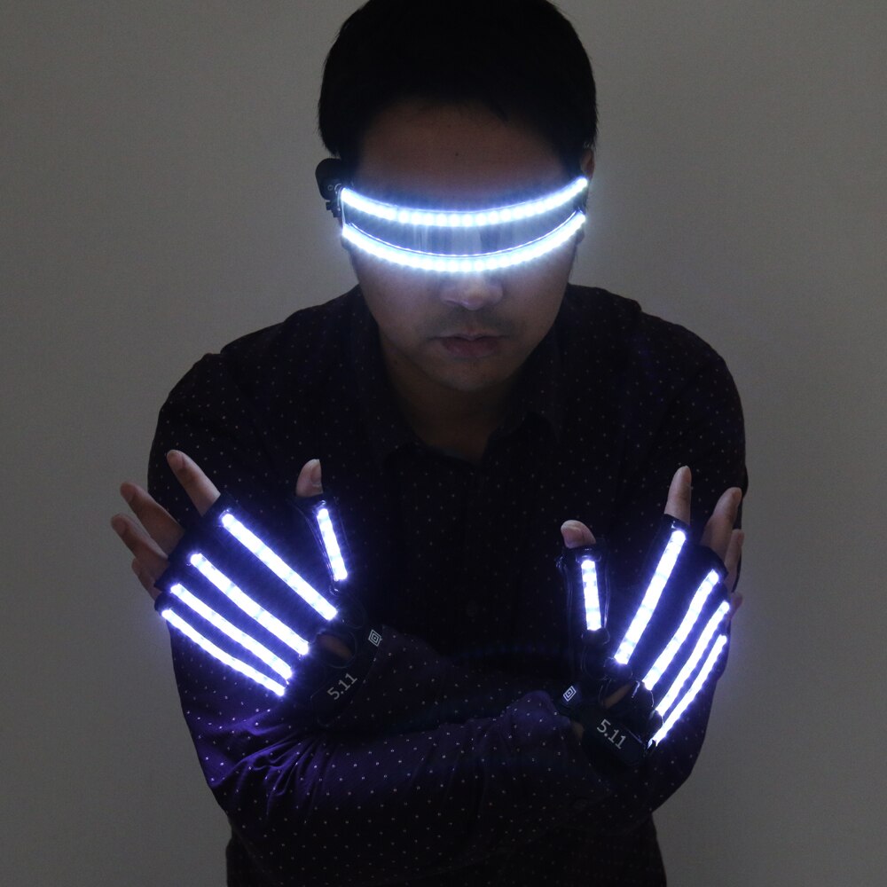 LED-Handschuhe Laser-Show Kleidungsstück Bühne, Requisiten Nachtclub-Sängerin-Tänzerin-Helle LED-Licht-Handschuhe