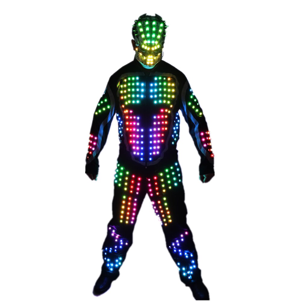 Digital LED Luminous Armor Light Up Jacket Glowing Costumes Suit Bar Nightclub Party Performance Costume Parade Float Decoration