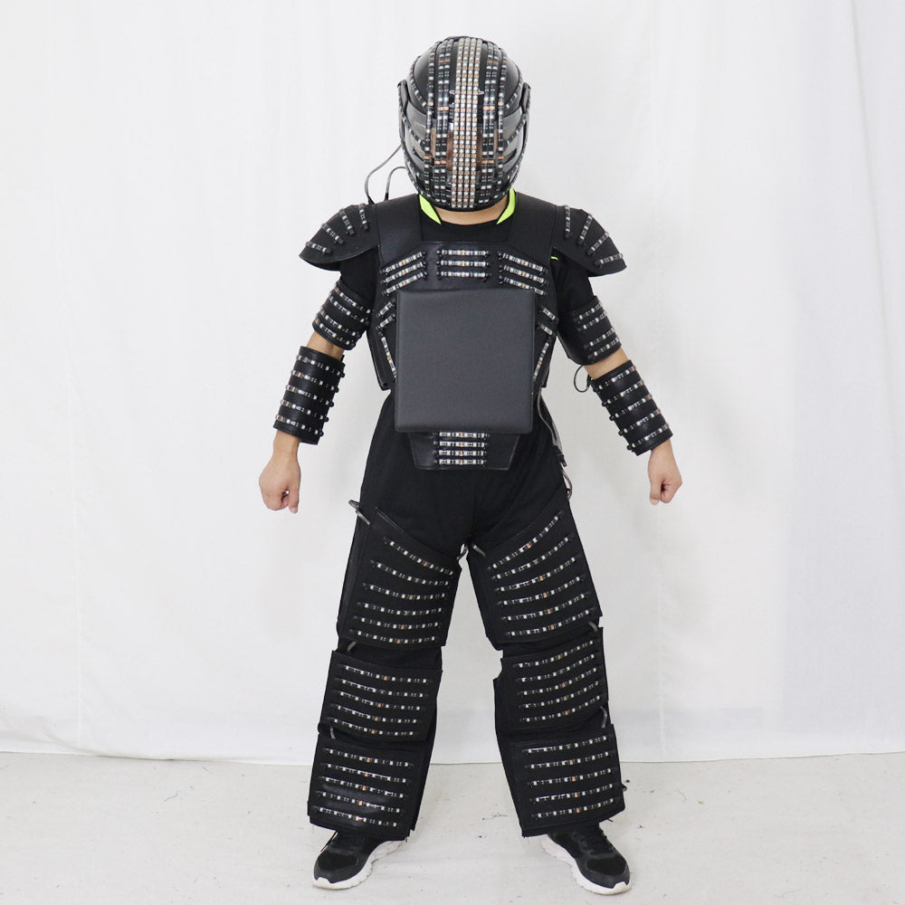 LED Robot Suit Stage Dance Costume Tron RGB Light Up Stage Suit Outfit Jacket Coat with Full-color Smart Display