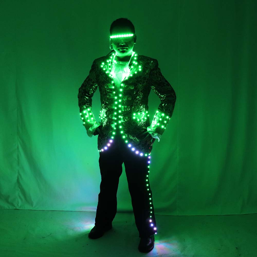 LED Court Suits Symphony of Light-emitting Tuxedo Full-color Digital Pixel LED Running Horse 350 Kinds of Effects