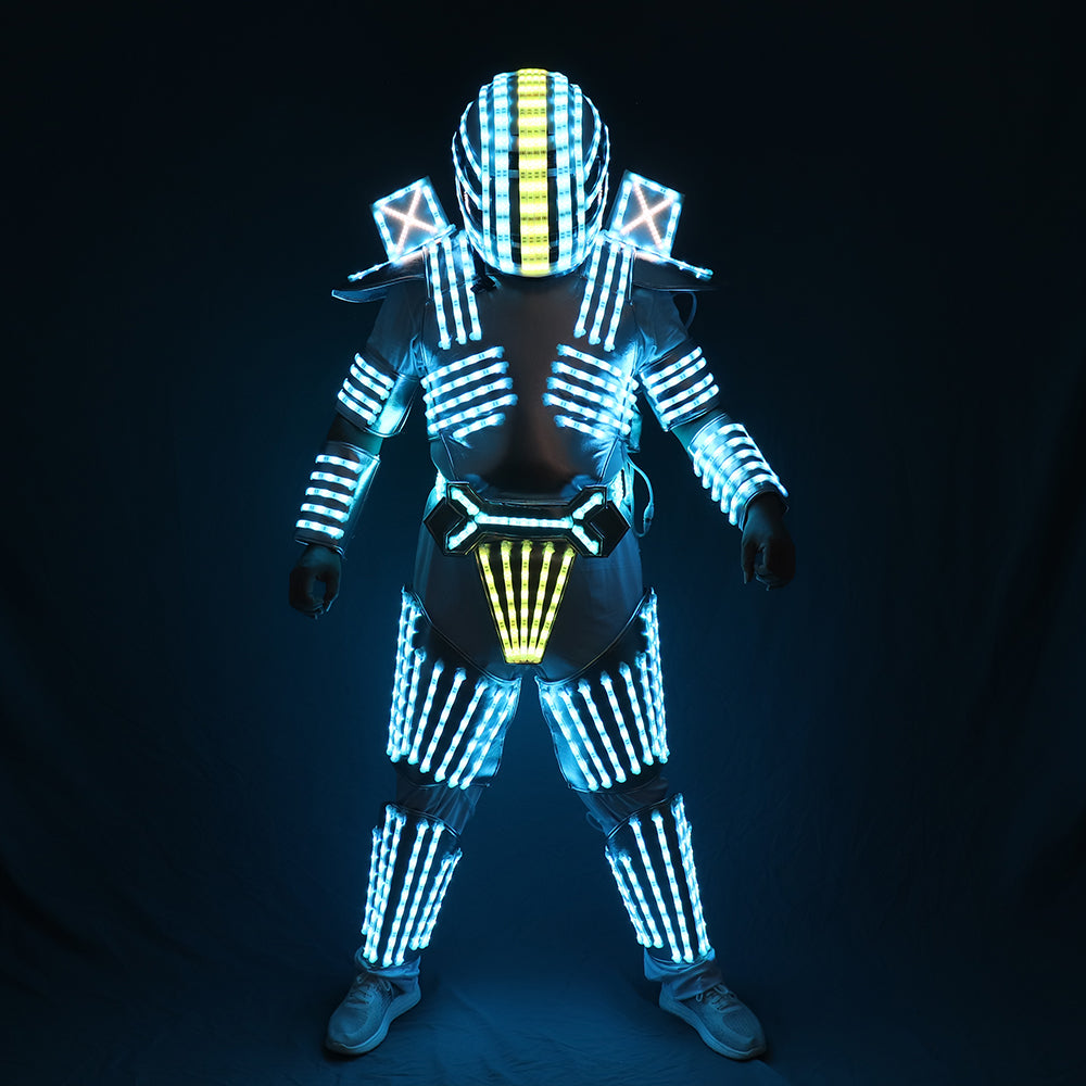 Traje De LED Robot Suit Costume Robot Armor Used with High Heel Predator Led Costume Laser Gloves