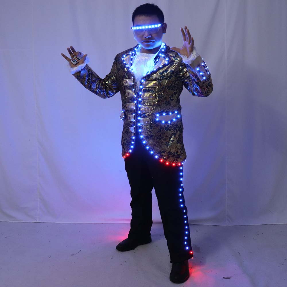 LED Court Suits Symphony of Light-emitting Tuxedo Full-color Digital Pixel LED Running Horse 350 Kinds of Effects