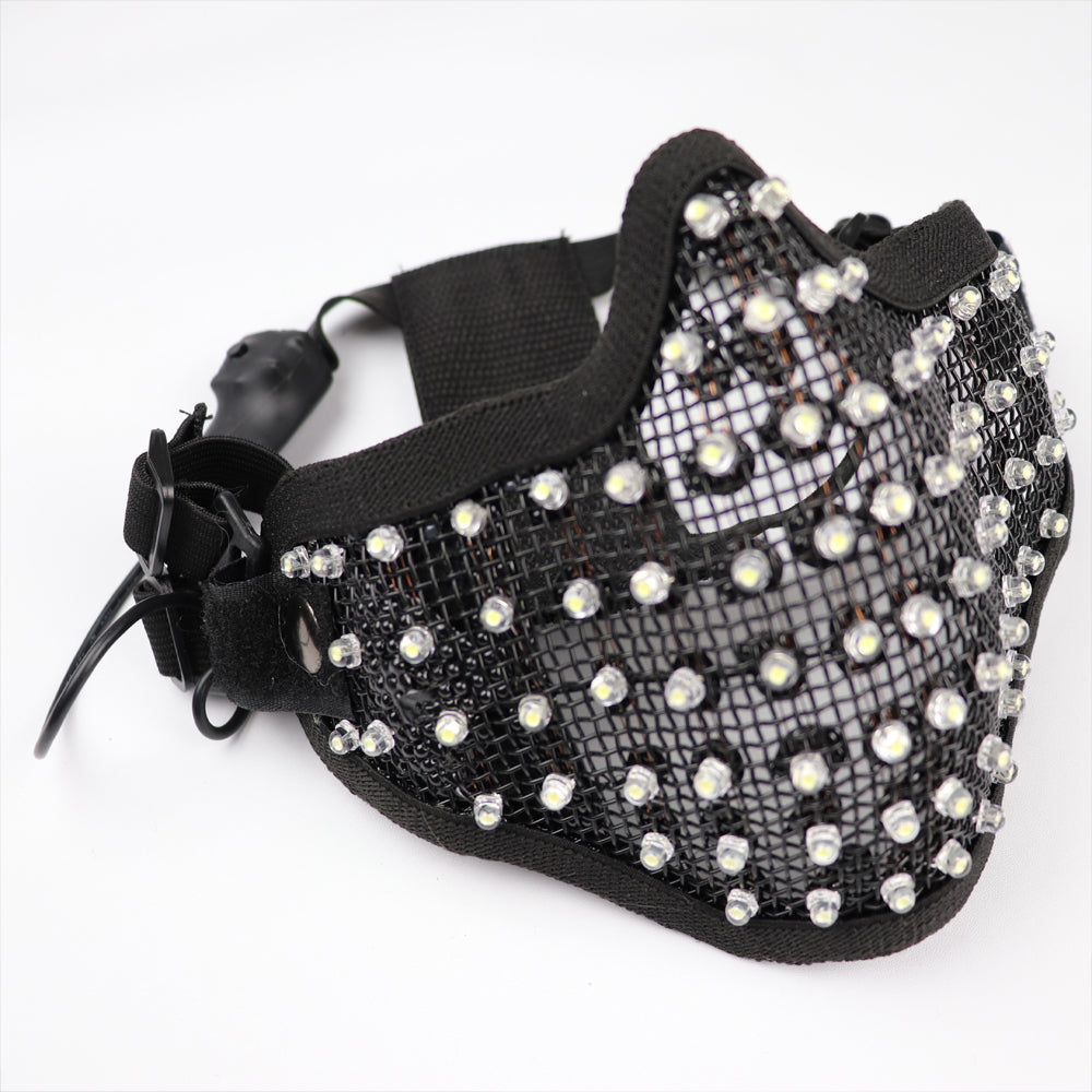 Máscaras de luz LED brillante Hero Face Guard PVC Masquerade Party Halloween Birthday LED Máscaras