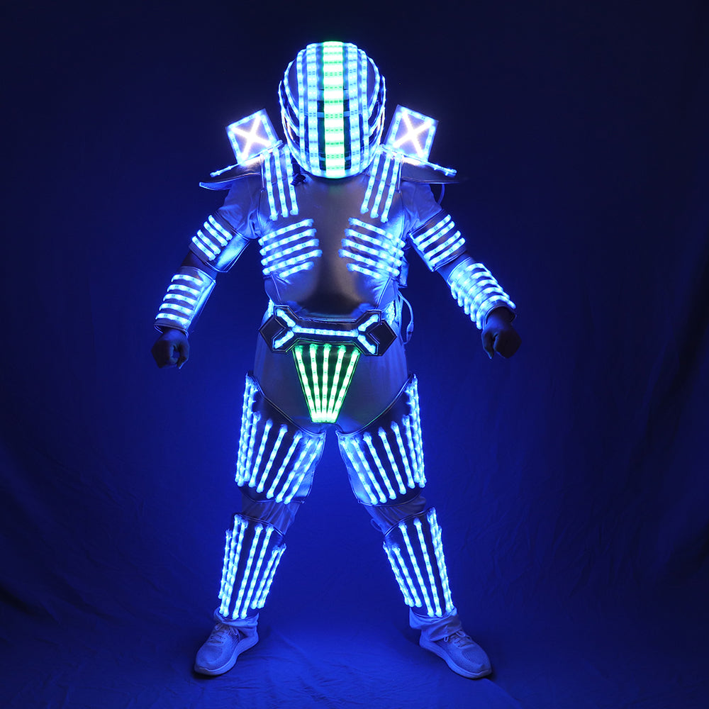 Traje De LED Robot Suit Costume Robot Armor Used with High Heel Predator Led Costume Laser Gloves