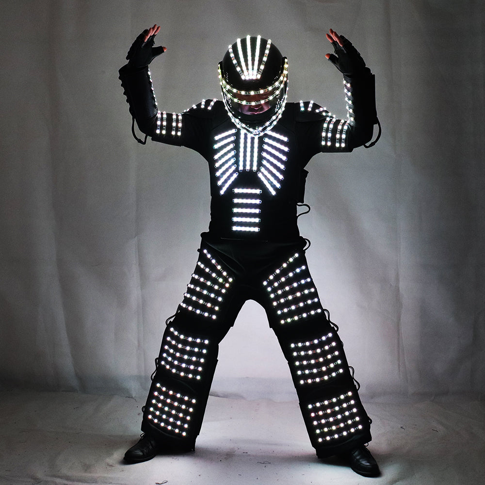 Traje de robot LED Ropa de robot DJ Traje Party Show Trajes luminosos para bailarín Fiesta Performance Electronic Music Festival DJ Show