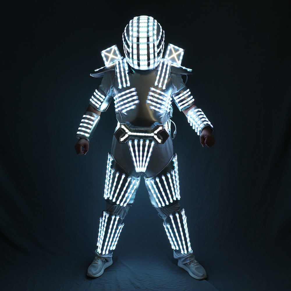 Traje De LED Robot Suit Costume Robot Armor Used with High Heel Predator Led Costume Laser Gloves