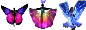2023 Verbesserte LED-Flügel für Erwachsene, LED-Schmetterlingsflügel LED- Flügel leuchten Bauchtanzkostüme