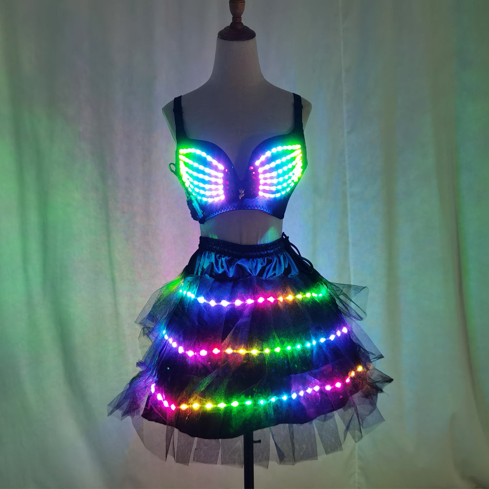 باليه Lulian Gree Strap Leale Ballet LED Skhau Tuttu Tuter Lube Swe Luman LDED Lump Cothoe لأعلى الملابس المضيئة