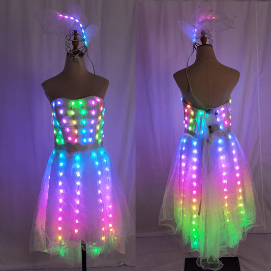 Full Color Lighting Tutu Skirt - Sexy Mini & Court Style Costume for Ballet & Events