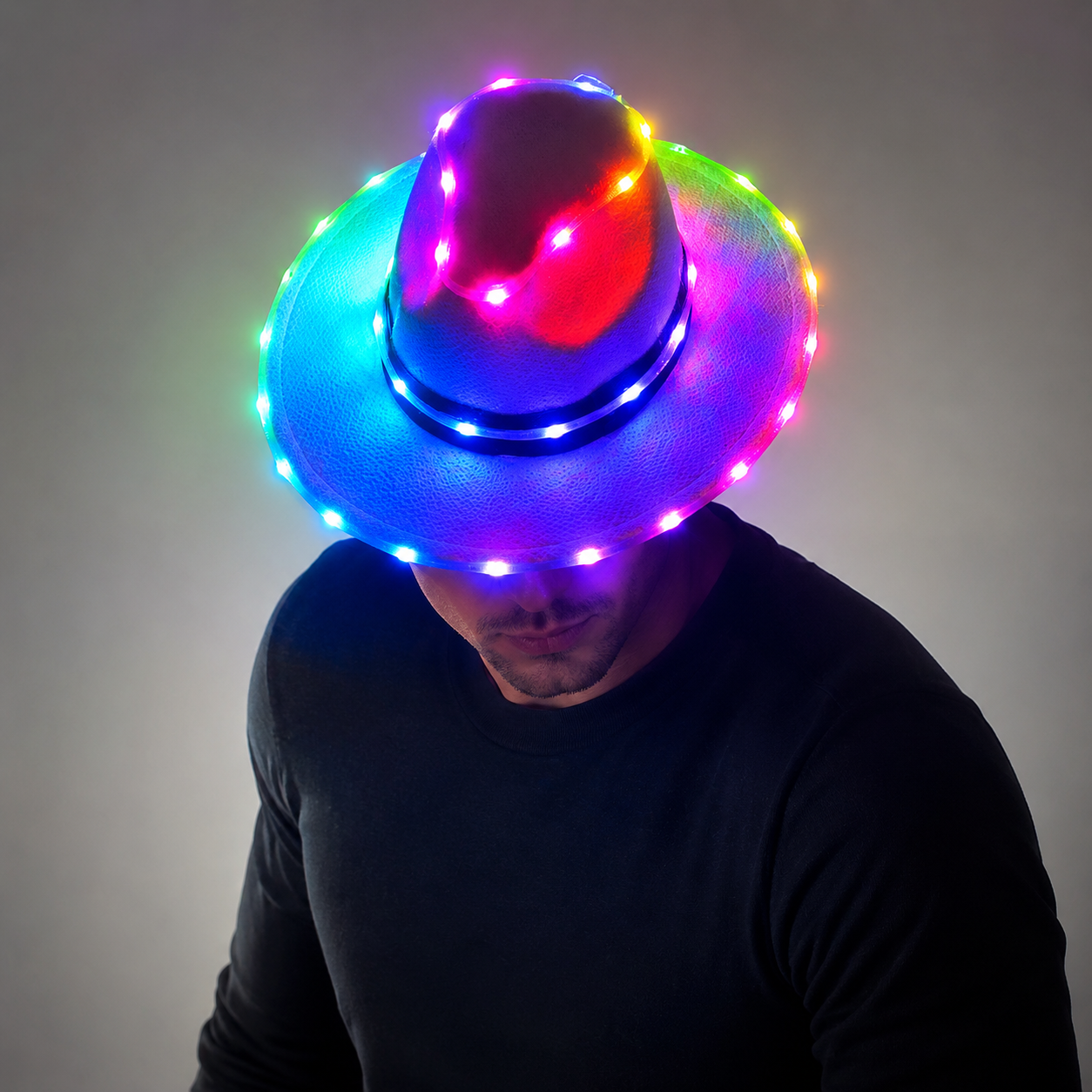 Full color Cool LED Hat Party Luminous Cap Neon LED Light Costume Party Fluorescent DJ BAR Dance Performances Carnival Party
