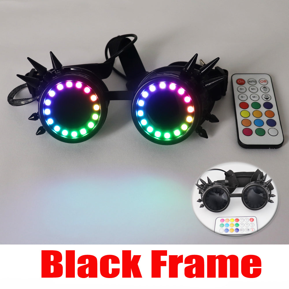 Pixel Pro LED Goggles Kaleidoscope Lenses Over 350 Modes Intense Lights - Temlaser.net