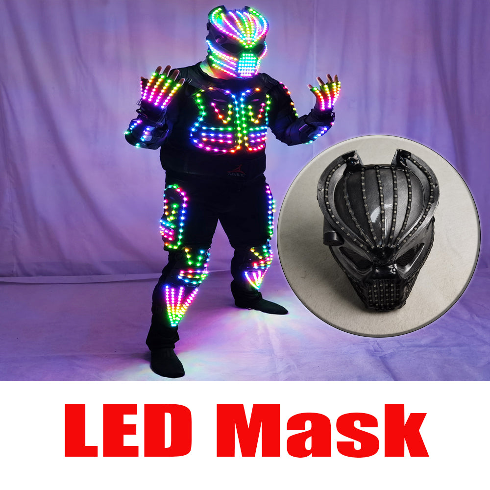Glowing LED Armor Jacket – Digital Luminous Performance Costume for Events - Temlaser.net