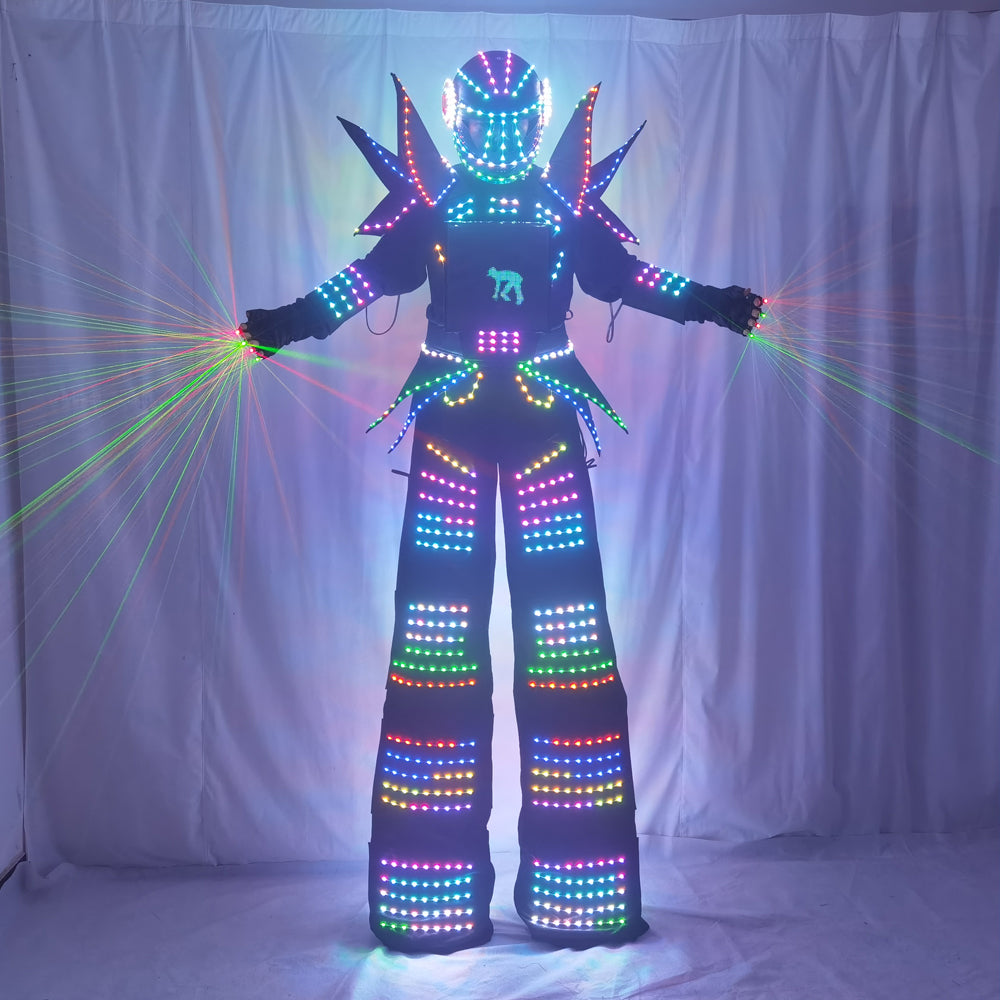 Full Color Smart Pixels LED Robot Suit Costume Clothes Stilts Walker ...