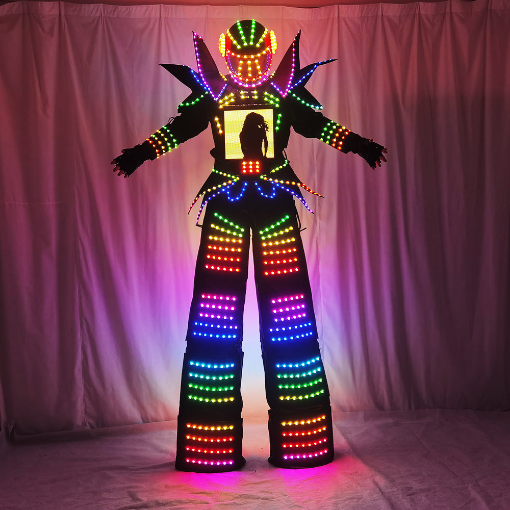Full Color Smart Pixels LED Robot Suit Costume Clothes Stilts Walker ...