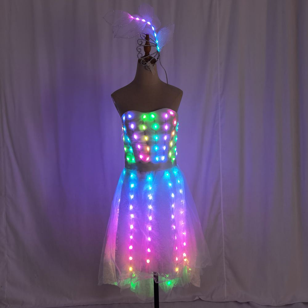 Full Color Lighting Tutu Skirt - Sexy Mini & Court Style Costume for Ballet & Events - Temlaser.net