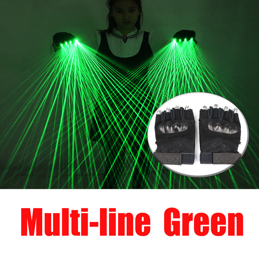 High Quality Green Laser Gloves Nightclub Bar Party Dance Singer Dance Props DJ Mechanical Gloves