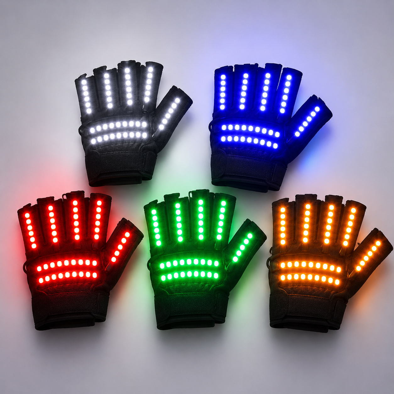 LED Glühen Handschuhe Rave Licht Blinkende Finger Beleuchtung Glühen Mittens Magic Schwarz Leuchthandschuhe Party Zubehör Halloween – temlaser.net