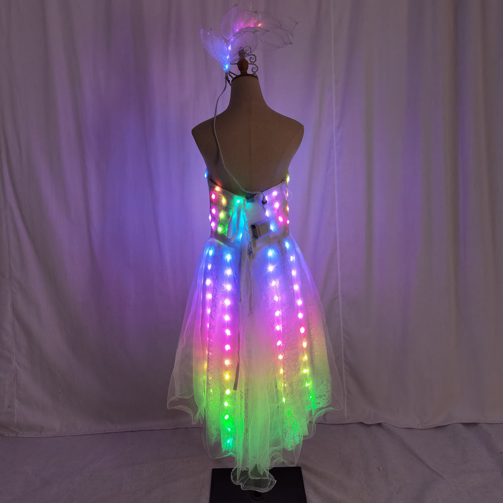 Full Color Lighting Tutu Skirt - Sexy Mini & Court Style Costume for Ballet & Events - Temlaser.net