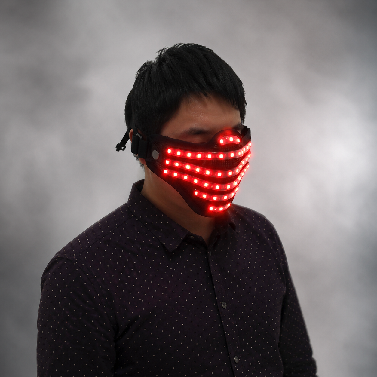 LED RGB Mutilcolor Light Mask Hero Face Guard DJ Mask Party Halloween Birthday LED Colorful Masks for Show
