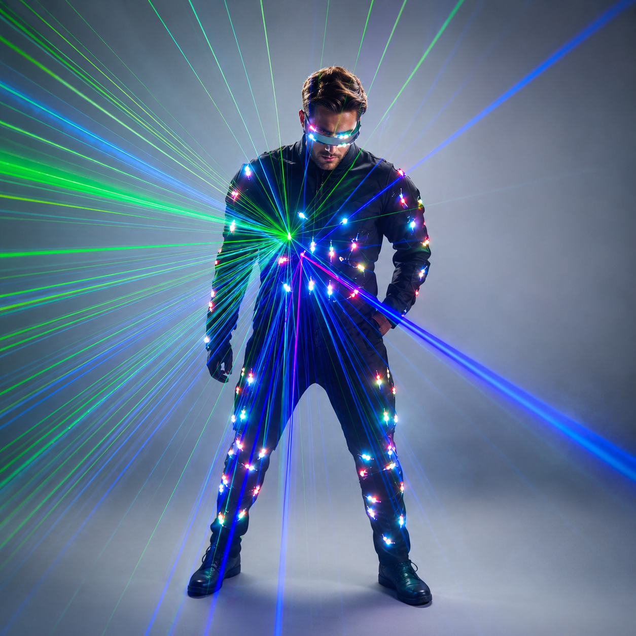 Future LED Robot Dance Armor RGB Laser Suit Festival Celebration Prom Party Music Show Cost Dancer Show Club Dress