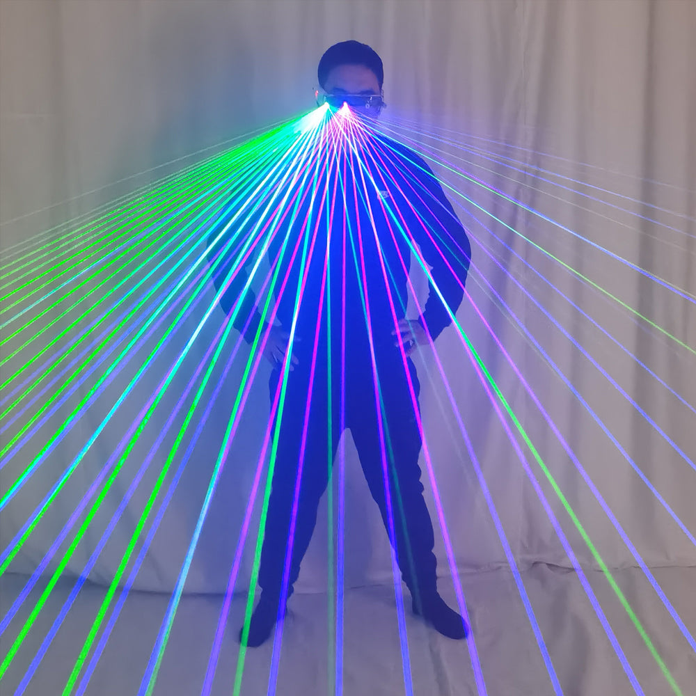 RGB Multi-Beam Stage Laser Glasses Red Green Blue LED Light For DJ Club Party Dance Show - Temlaser.net