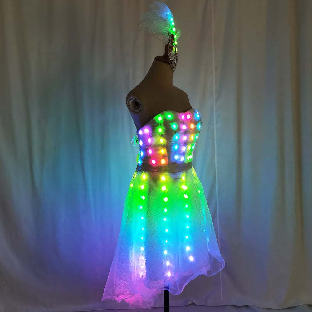 Full Color Lighting Tutu Skirt - Sexy Mini & Court Style Costume for Ballet & Events - Temlaser.net