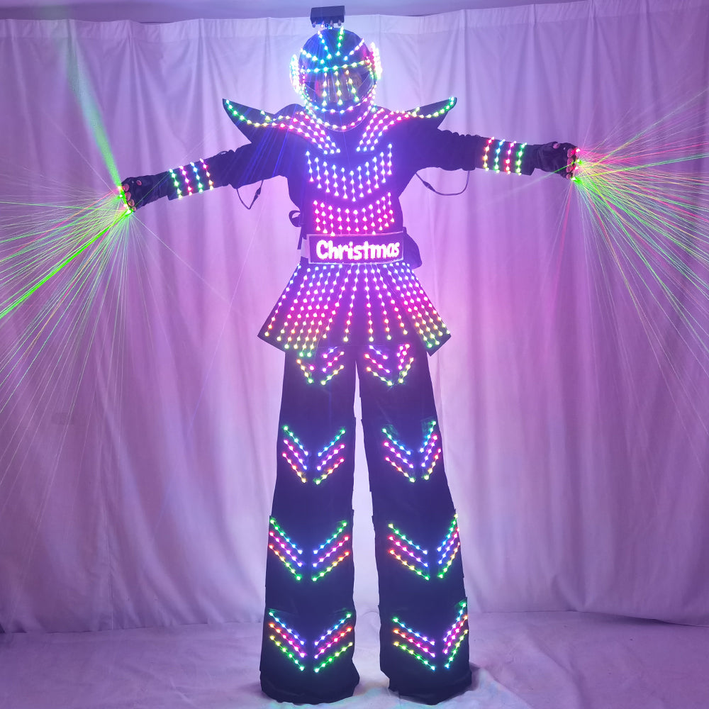 LED Robot Stilt Costume | Luminous Cosplay Outfit for Unforgettable Performances - Temlaser.net