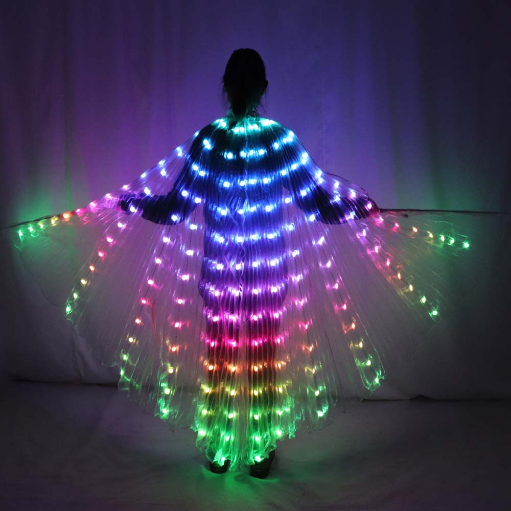 La Danza del vientre LED Isis Alas de colores de la Danza del Vientre Accesorio Popular de la Etapa de Rendimiento Puntales Alas accesorios Con Palo