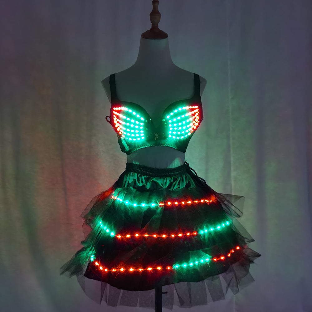باليه Lulian Gree Strap Leale Ballet LED Skhau Tuttu Tuter Lube Swe Luman LDED Lump Cothoe لأعلى الملابس المضيئة