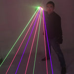Charger l&#39;image dans la galerie, RGB Laser Gants avec 7pcs Laser 2Green +3Red +2Violet Bleu Stade de Gants pour Club DJ Partie montre

