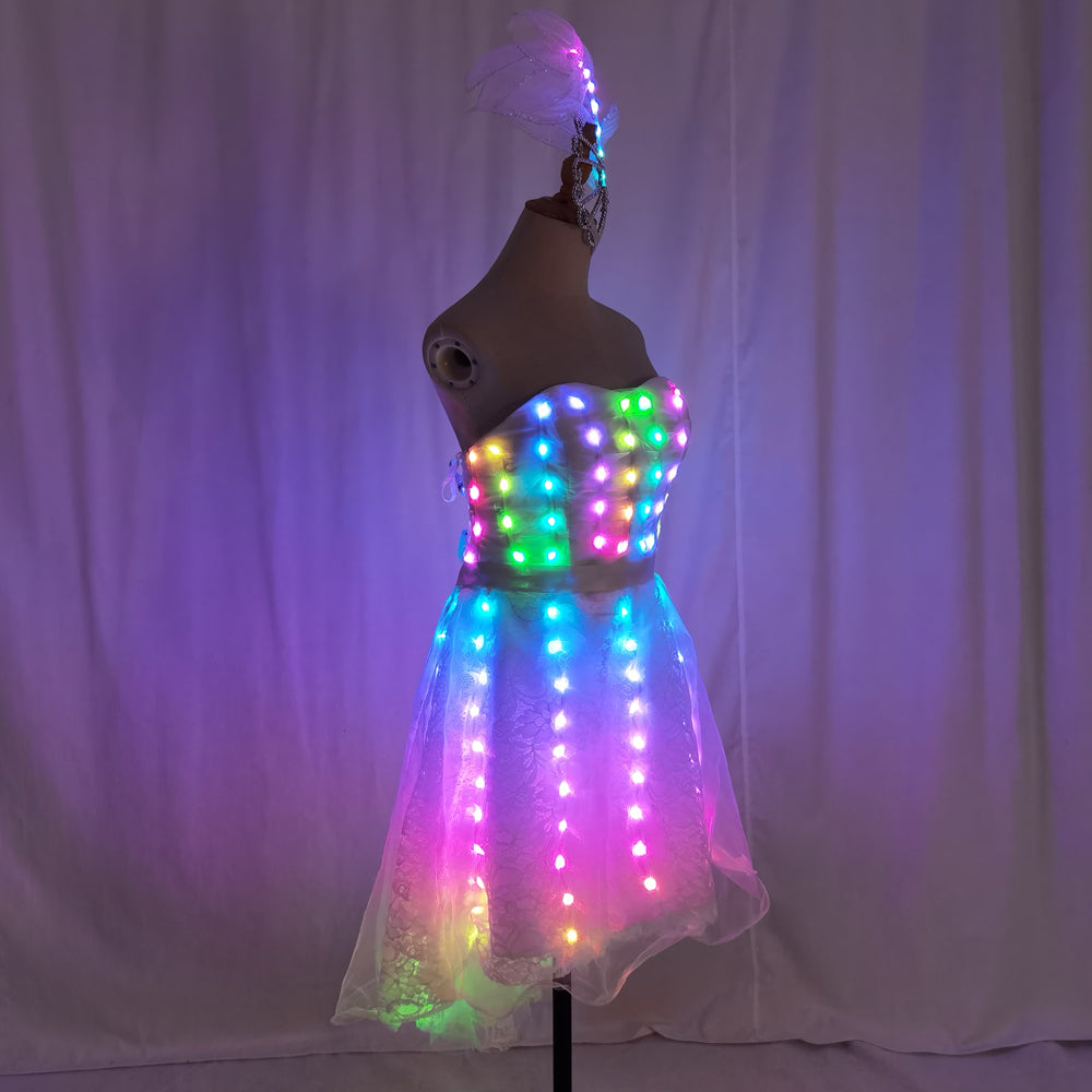 Full Color Lighting Tutu Skirt - Sexy Mini & Court Style Costume for Ballet & Events - Temlaser.net