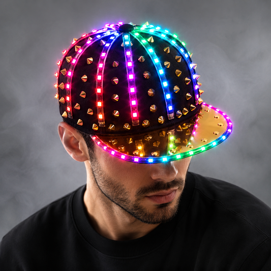 Adult Girl LED Party Flashing Jazz Hat Sequins Cap Sports Fitness Bike Birthday Gift Glow Wedding Party Supplies Gift