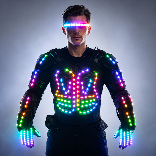 Full Color LED Luminous Armor Light Up Chaqueta Brillante Trajes Traje