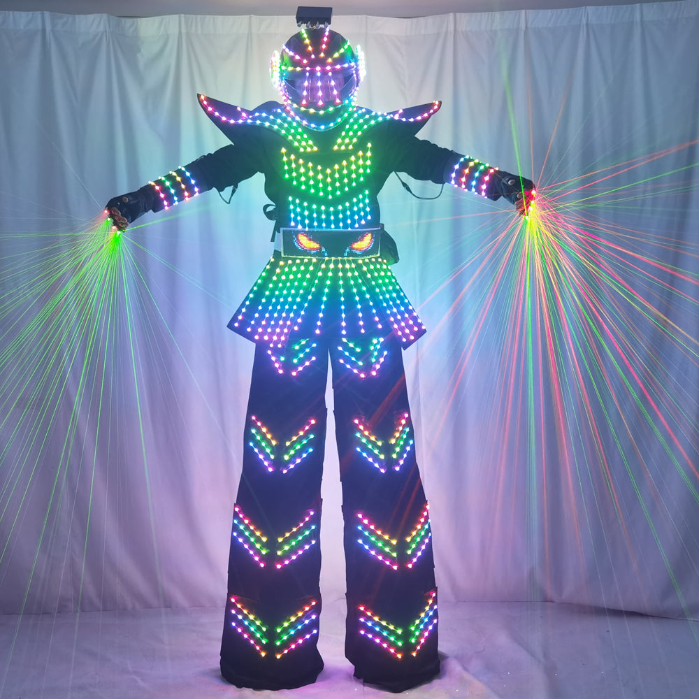 LED Robot Stilt Costume | Luminous Cosplay Outfit for Unforgettable Performances - Temlaser.net