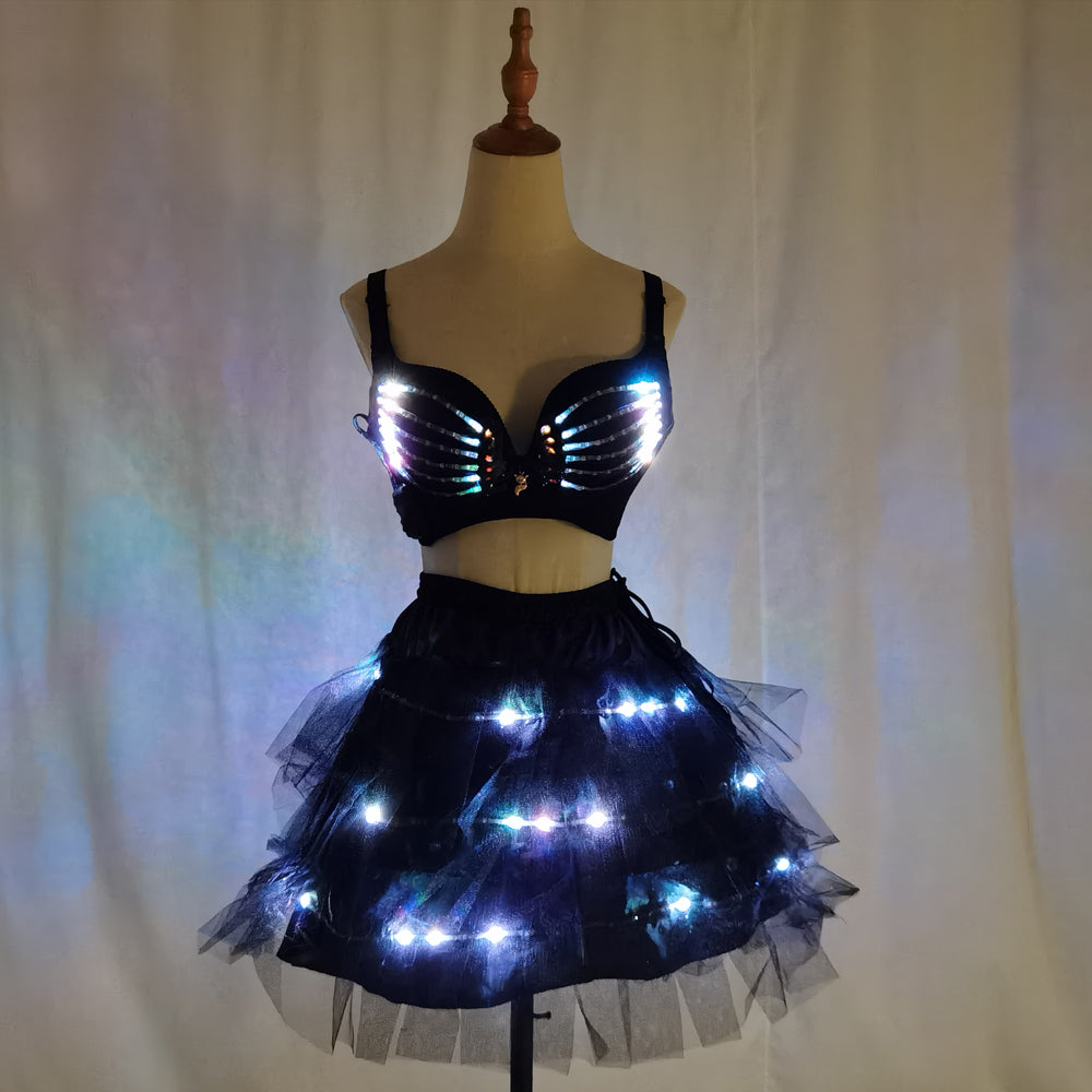 باليه Lulian Gree Strap Leale Ballet LED Skhau Tuttu Tuter Lube Swe Luman LDED Lump Cothoe لأعلى الملابس المضيئة