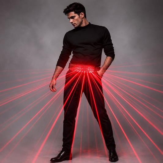 Red Laser Waistband Belt Led Girdle for Glowing Gloves Glasses Christmas Halloween Nightclub EDM Festival Performance