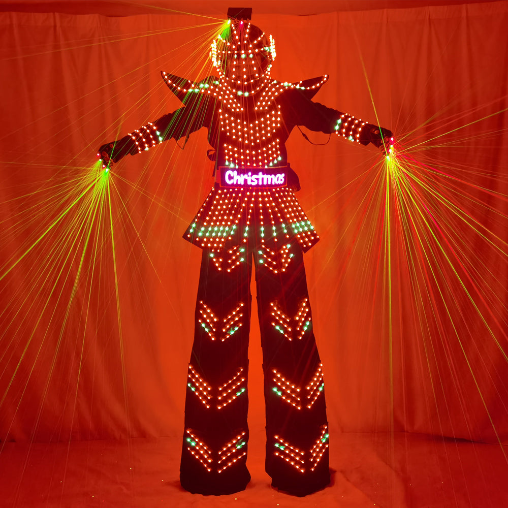LED Robot Stilt Costume | Luminous Cosplay Outfit for Unforgettable Performances - Temlaser.net