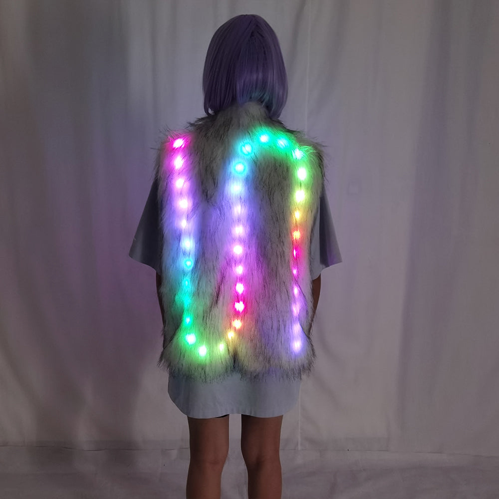 Moda baile LED tutu falda hasta neón fantasía arco iris Mini tutu fancy traje adulto falda de luz TFS corset tutador falda