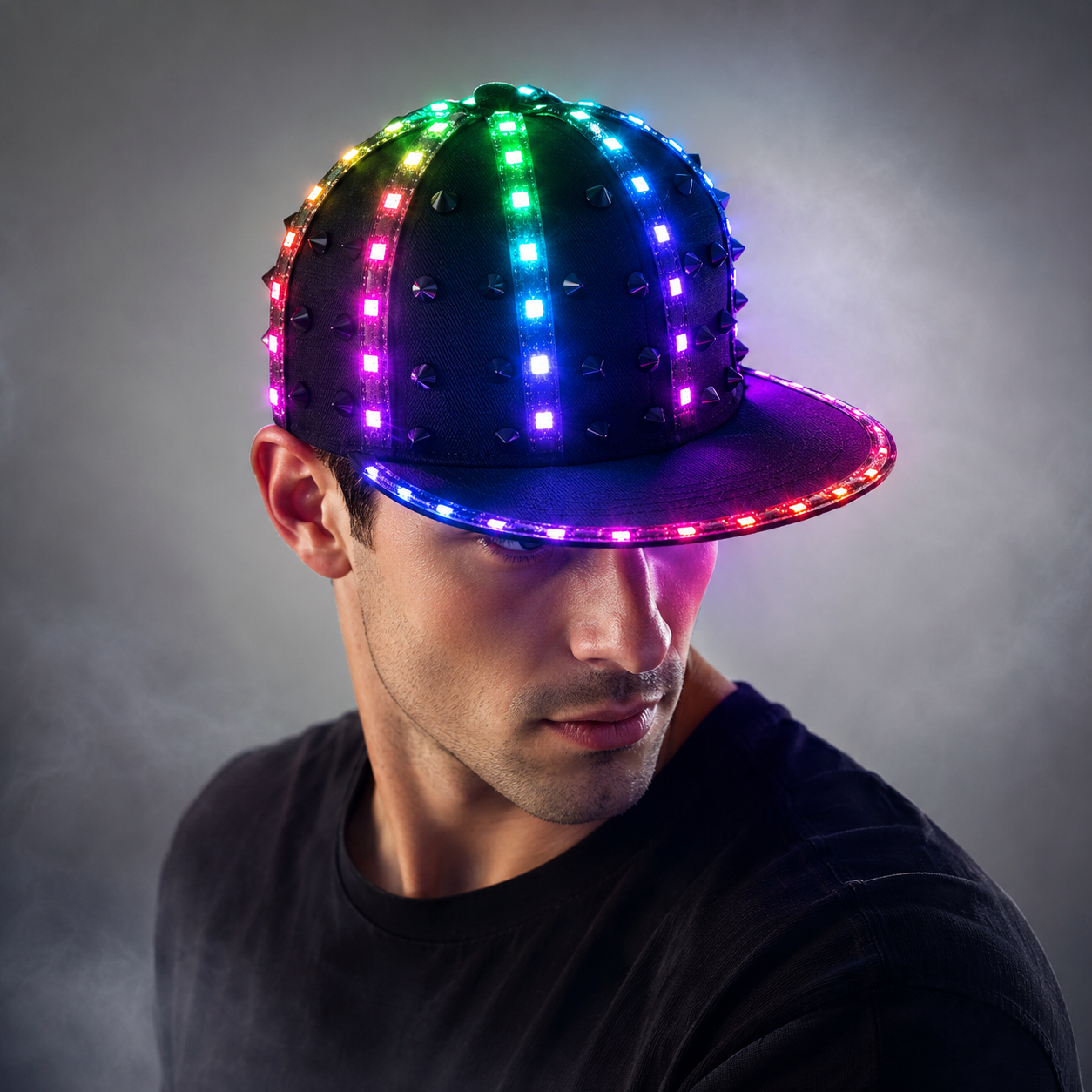 Adult Girl LED Party Flashing Jazz Hat Sequins Cap Sports Fitness Bike Birthday Gift Glow Wedding Party Supplies Gift