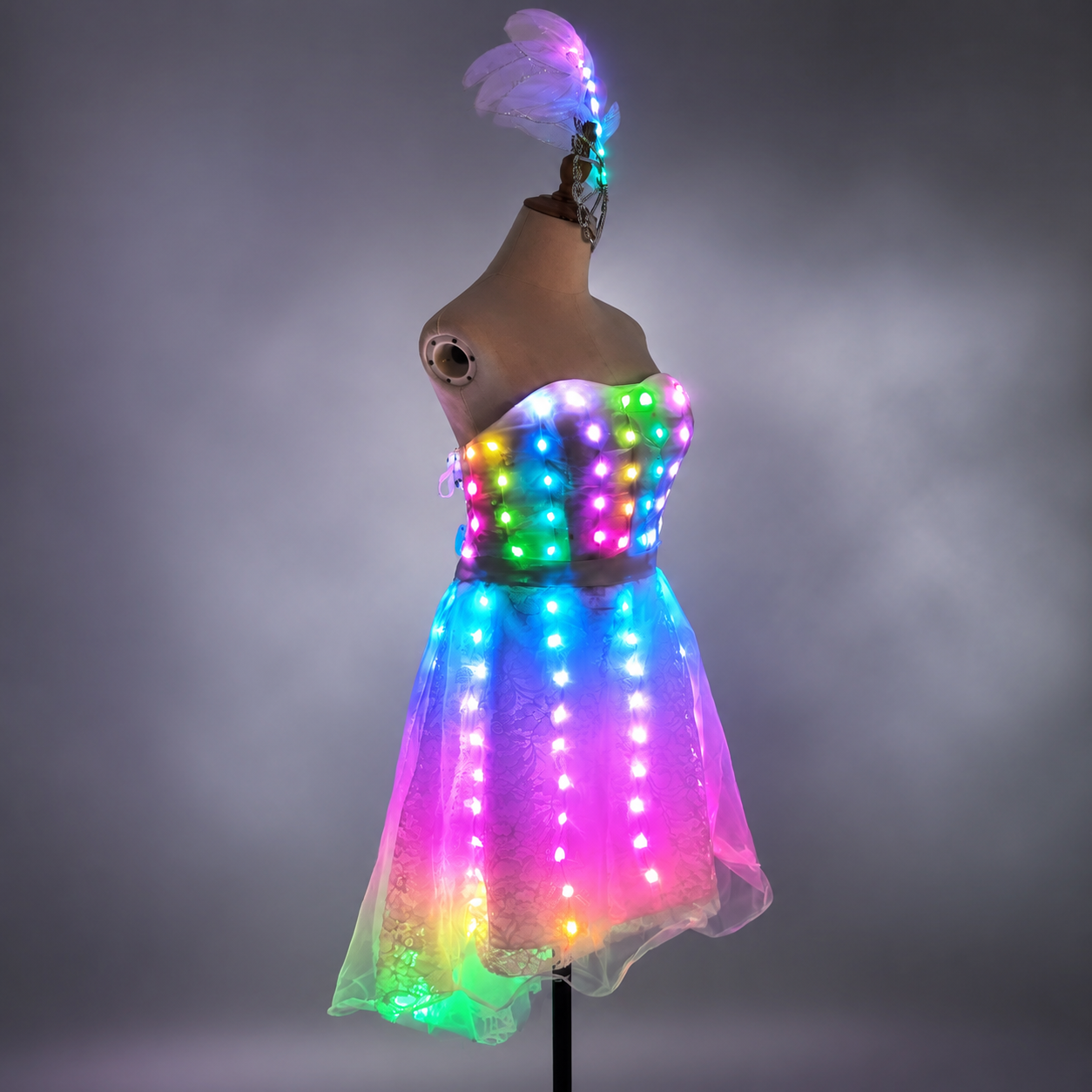 Full Color Lighting Tutu Skirt - Sexy Mini & Court Style Costume for Ballet & Events