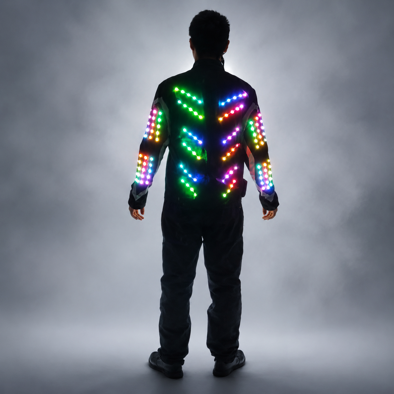 Full Color Flashing LED Robot Costume | Luminous Dance Wear for Bar & Party
